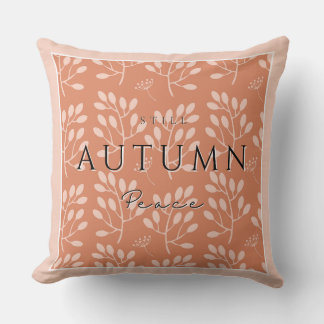 Rustic Autumn Still Peace I Pillow–Cozy Fall Home Throw Pillow
