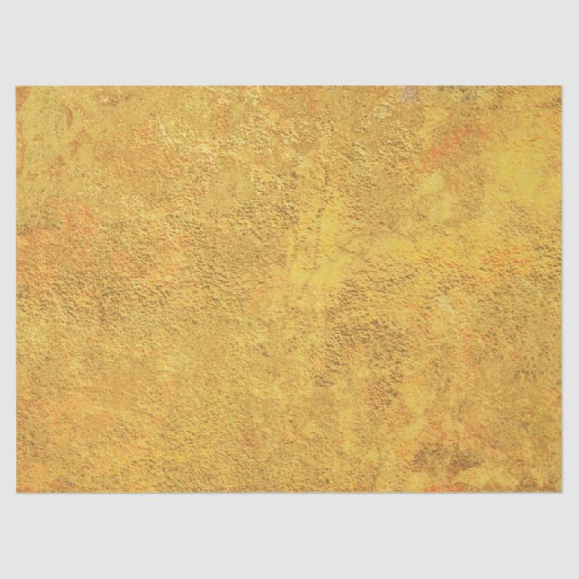 Rustic Autumn Texture Gold Tissue Paper (Front)