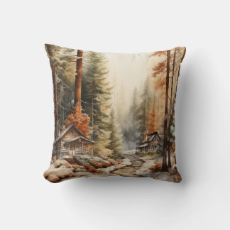 Rustic Autumn Throw Pillow