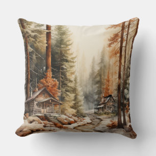 Rustic Autumn Throw Pillow