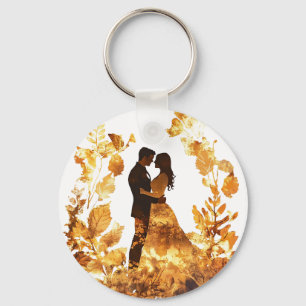 Rustic Autumn Wedding Keychain