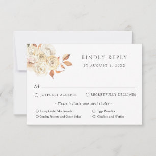 Rustic Autumn Wedding RSVP Response Card