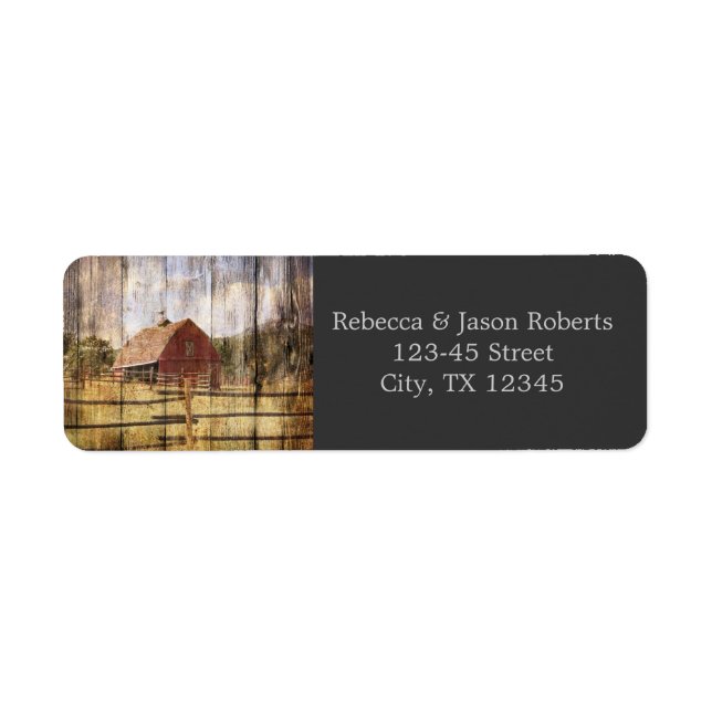 rustic autumn western country red barn wedding (Front)