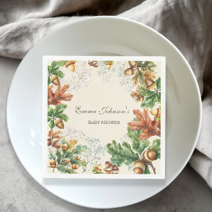 Rustic Autumn Woodland Baby Shower Napkin
