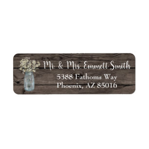 Rustic Babies Breath Floral Country Vintage Wood