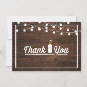 Rustic Baby Is Brewing Baby Shower Thank You Card