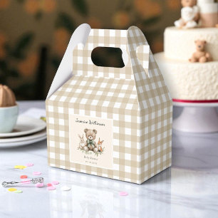 Rustic Baby Shower Favour Boxes Neutral woodland 