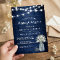 Rustic Baby's Breath Lights Navy Blue Wedding