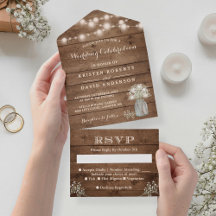 Rustic Baby's Breath String Lights Wedding