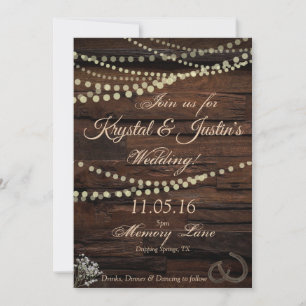 Rustic Baby's Breath Wedding Invitation
