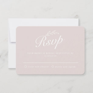 Rustic Backyard Botanical Leaf Hand Script Wedding Invitation