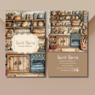 Rustic Bakery Junk Journal Business Card