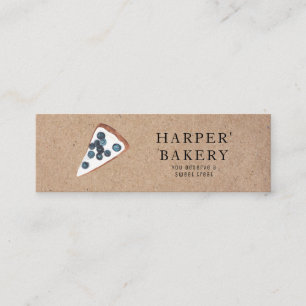 Rustic Bakery Mini Business Card   Kraft 