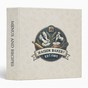 Rustic Bakery Store Pastry Dessert Recipe Cookbook Binder