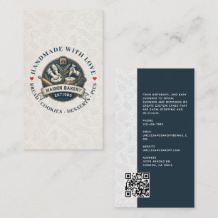 Rustic Bakery Store Pastry Dessert Sweet Cake Shop Business Card