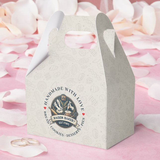 Rustic Bakery Store Pastry Dessert Sweet Cake Shop Favor Box (Wedding)