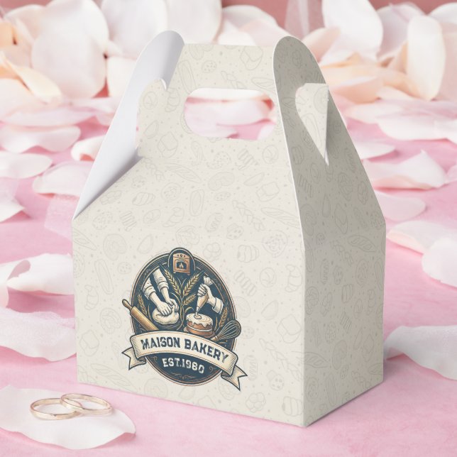 Rustic Bakery Store Pastry Dessert Sweet Cake Shop Favor Box (Wedding)