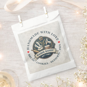 Rustic Bakery Store Pastry Dessert Sweet Cake Shop Favour Bag