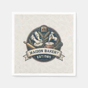 Rustic Bakery Store Pastry Dessert Sweet Cake Shop Napkin
