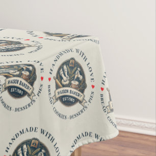 Rustic Bakery Store Pastry Dessert Sweet Cake Shop Tablecloth