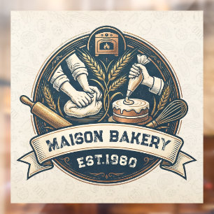 Rustic Bakery Store Pastry Dessert Sweet Cake Shop Window Cling