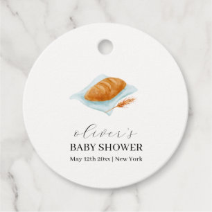 Rustic Baking Bun In The Oven Baby Shower  Favour Tags