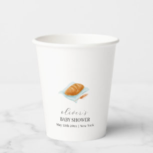 Rustic Baking Bun In The Oven Baby Shower Paper Cups