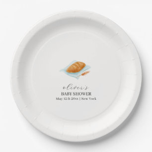 Rustic Baking Bun In The Oven Baby Shower  Paper Plate