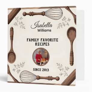 Rustic Baking Cookbook Photo Editable Layout Binder
