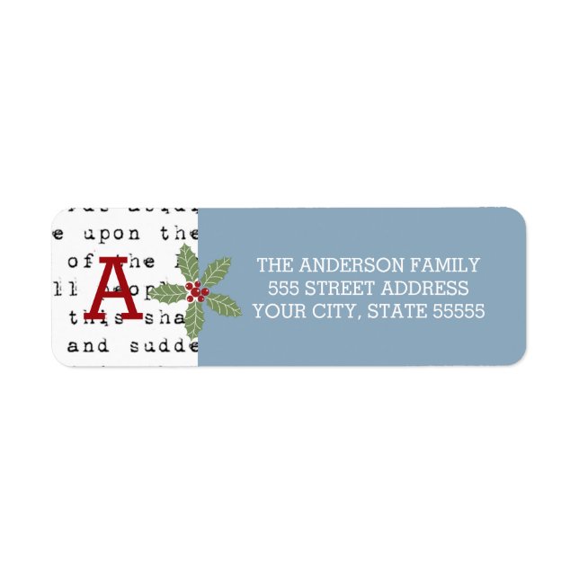 Rustic Banner Christmas Return Address Label (Front)