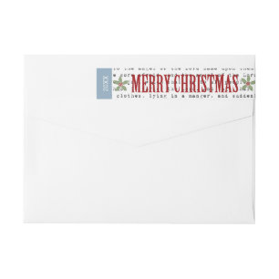 Rustic Banner Christmas Return Address Label