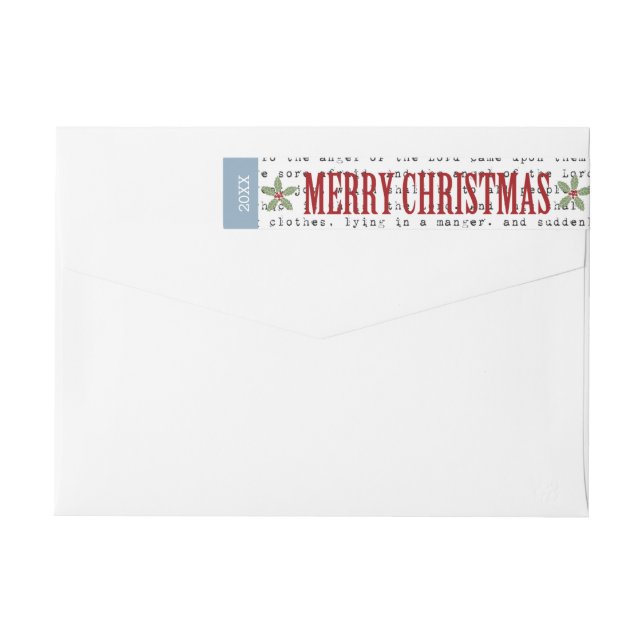 Rustic Banner Christmas Return Address Label (Back)