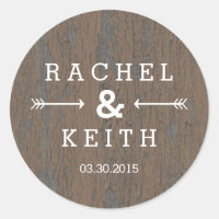 Rustic Bark Favour Sticker