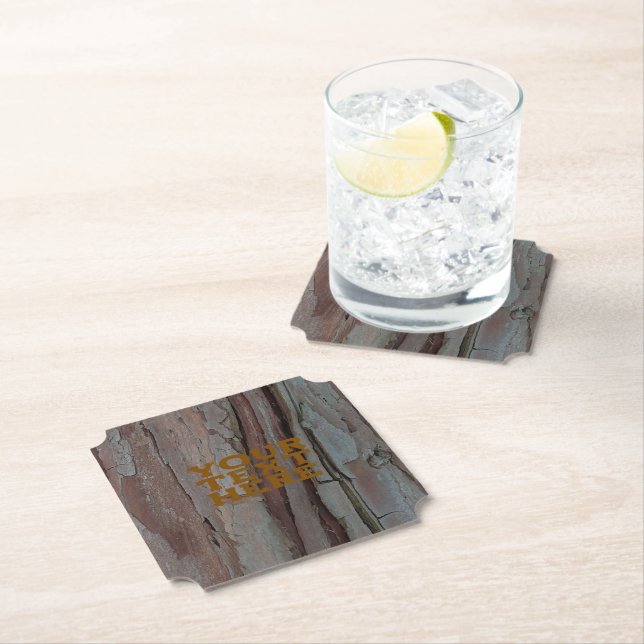 Rustic Bark Paper  Coaster (Insitu)