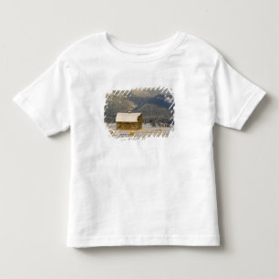 Rustic barn and hay bales after a fresh snow 2 toddler t-shirt