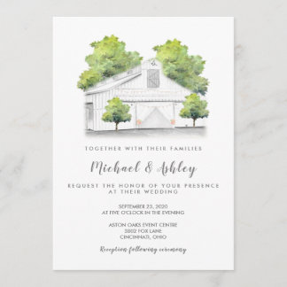 Rustic Barn Country Wedding Invitation