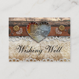 Rustic Barn Country Wedding Wishing Well Cards
