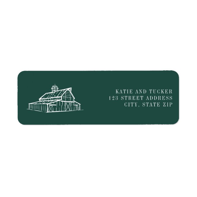 Rustic Barn Emerald Green Farm Fall Wedding  (Front)