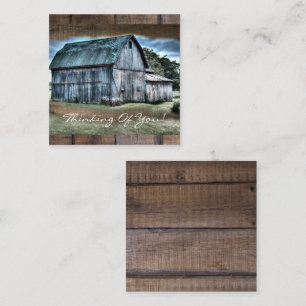 Rustic Barn Farm Truck Tractor Rooster Hen Card