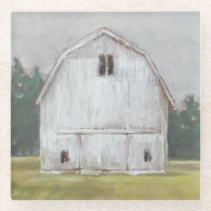 Rustic Barn Glass Coaster