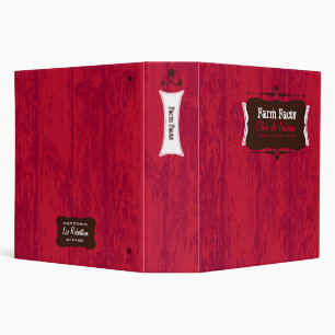 Rustic Barn Red Western Binder