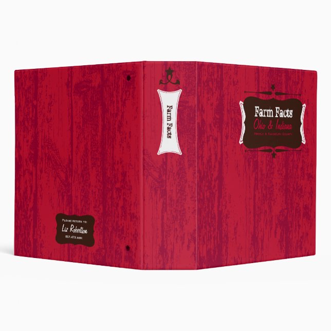 Rustic Barn Red Western Binder (Background)