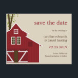 Rustic Barn Save The Date Card<br><div class="desc">Your wedding will not be as special without the right people there. Request the special people in your life to save the date for your big day with this fun,  modern,  and romantic Rustic Barn save the date card from Berry Berry Sweet. Matching wedding suite available. 
 Design © berryberrysweet.com</div>