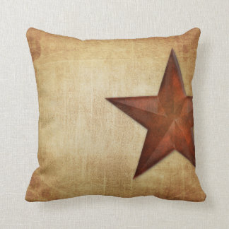Rustic Barn Star Throw Pillow