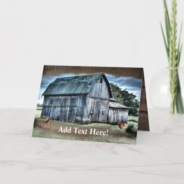 Rustic Barn Thank You Card (Front)