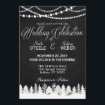 Rustic Barn Wedding Chalkboard Winter Christmas Invitation<br><div class="desc">Rustic Barn Wedding Chalkboard Winter Christmas Invitation This is a beautiful custom Rustic Barn Wedding Chalkboard Winter Christmas Invitation design that's perfect for your wedding celebration party. For further customization, please click the "Customize it" button and use our design tool to modify this template. All text style, colours, sizes can...</div>