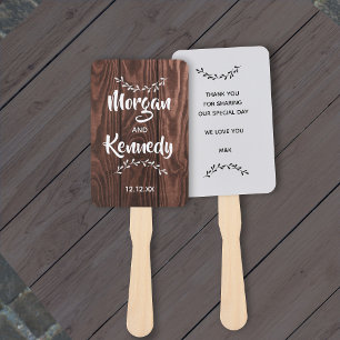 Rustic Barn Wedding Hand Fans