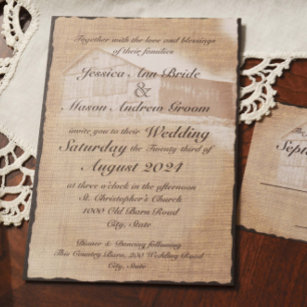 Rustic Barn Wedding Invitation