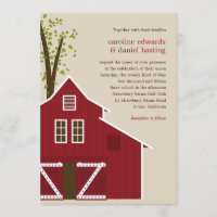 Rustic Barn Wedding Invitation