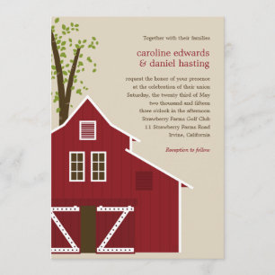 Rustic Barn Wedding Invitation